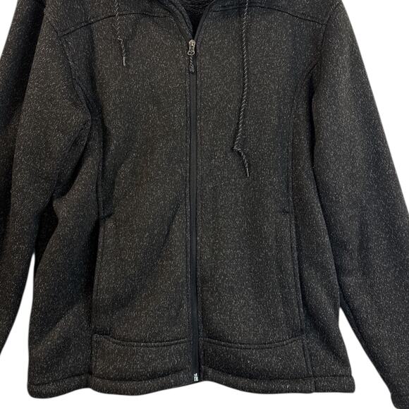 Free Country Men’s Sherpa Lined Fleece Zip Hoodie Jacket Size L Black GUC - Picture 3 of 8